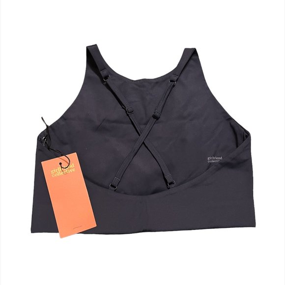 NWT  Girlfriend Collective   Midnight  Topanga  Halter  Sport Bra - Picture 4 of 4